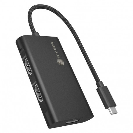 "ICY BOX Adapter USB Type-C® auf 3x HDMI® 4K@60 Hz, MST"