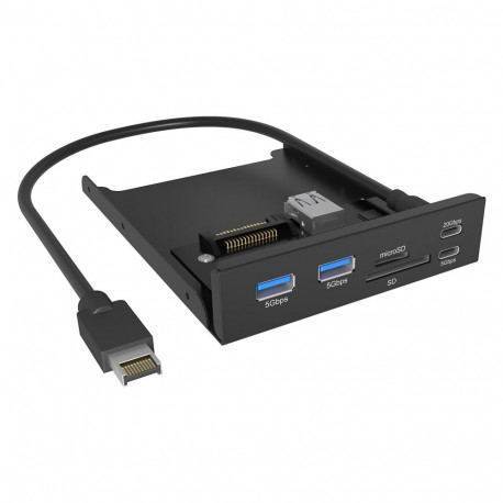 ICY BOX esipaneel 3,5" USB-jaoturi ja kaardilugejatega