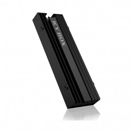 "ICY BOX M.2 Kühlkörper für PS5, passt für M.2 SSD 22x80 mm, 10 mm Bauhöhe, schwarz"