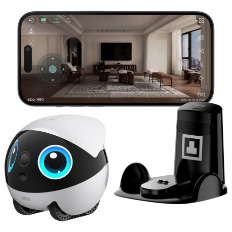 "ENABOT EBO Air 2 Plus 3K Kamera Nachtsicht WLAN App Tierroboter Wei"