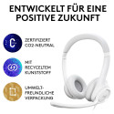 "Logitech H390 Headset on-ear wired USB-A off-white"