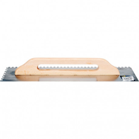 Lāpsta ar koka rokturi, VOREL, 06690, 580 mm, nerūsējošais tērauds, 8x8 mm zobu izmērs