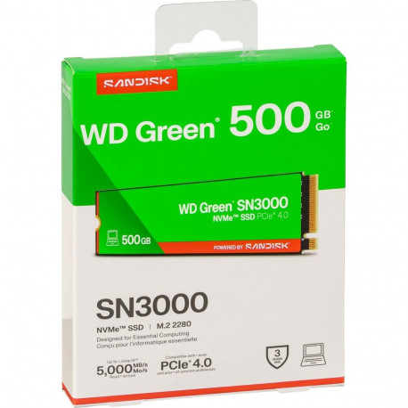 Western Digital Green SN3000 Internal (WDS500G4G0E-00CPS0) (WDS500G4G0E00CPS0) SSD 500GB M 2 Western