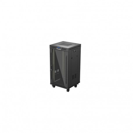 Lanberg võrgukapp V2 19" vabaltseisev 22U/600x600 (lamppakendis) klaasuksega LCD, must