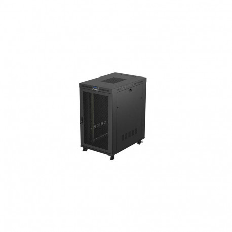 RACK CABINET 19" FREE-STANDING 27U/800X1200 (FLAT PACK) WITH MESH DOOR LCD BLACK LANBERG