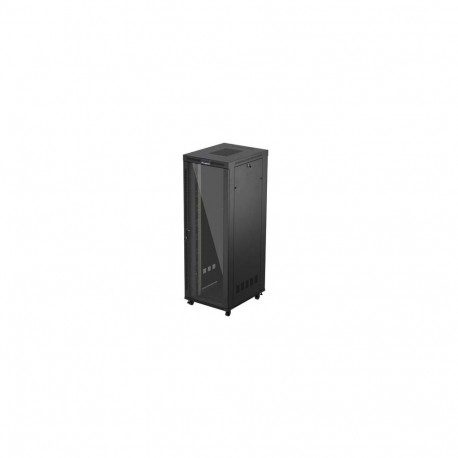 Lanberg 19" serverikapp V2 47U/800x1000, põrandale paigaldatav, lamepakendis, klaasuksega, LCD, must