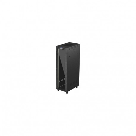 RACK CABINET 19" FREE-STANDING 42U/600X1000 (FLAT PACK) WITH GLASS DOOR LCD BLACK LANBERG V2