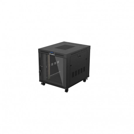 Lanberg rack-kapp V2 19" põrandapealne 15U/800x1000 (lamedalt pakitud) klaasuksega LCD, must