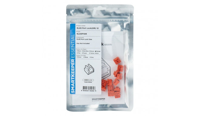 ESSENTIAL RJ45 Port Lock (NL03) (Farbcode Orange, 12 Stück)