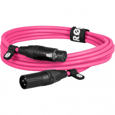 Kvaliteetne XLR-kaabel XLR3M-P, roosa