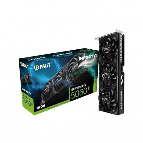 Palit Graphics Card||NVIDIA GeForce RTX 5060 Ti|16 GB|GDDR7|128 bit|PCIE 5.0 16x|Memory 1750 MHz|Tri