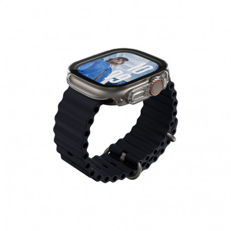 Kaitseklaas raamiga Apple Watch Ultra 3 / Ultra 2 / Ultra, läbipaistva äärega, õhuke, eemaldatav, Pa