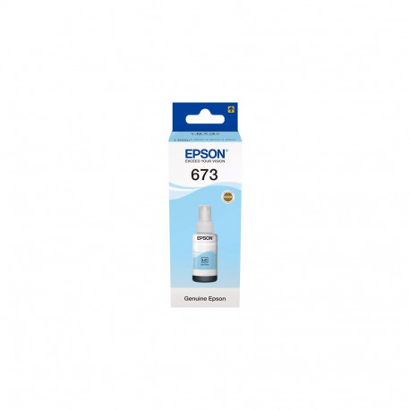 Epson 673LC (C13T67354A) Ink Refill Bottle, Light Cyan