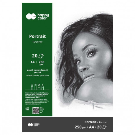 Joonistuspaber portreedeks A4, 250g/20lk