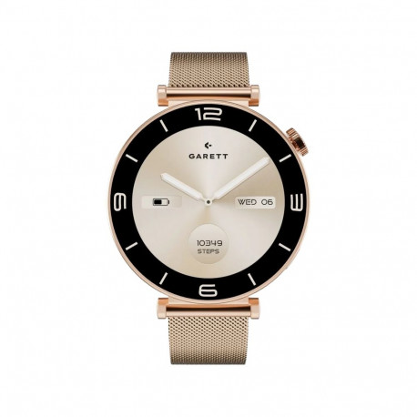 Garett Rose Smartwatch Gold Mesh steel
