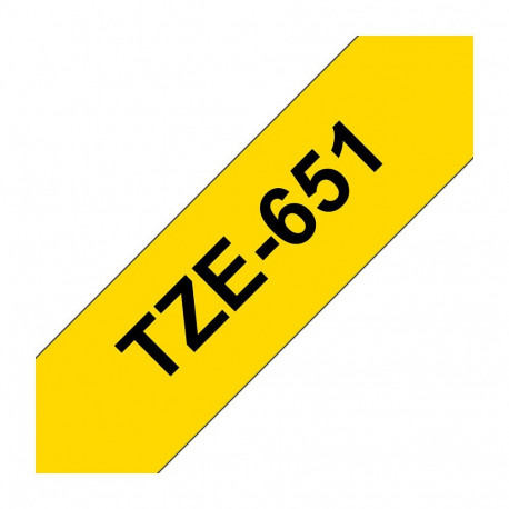 Brother etiketiteip TZ-651 24mm, kollane