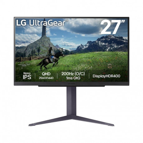 LG mänguri monitor 27" 27GS85QX-B Ultragear WQHD HDMI DP IPS 16:9
