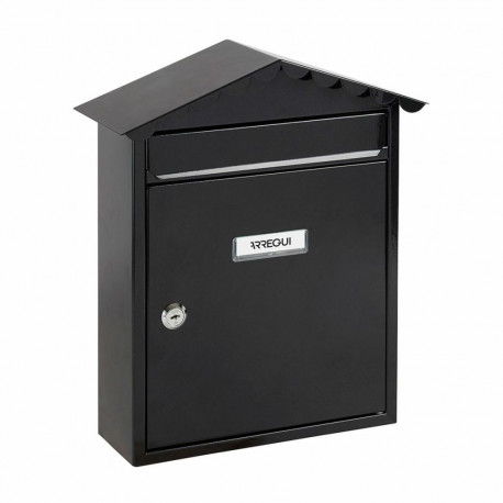 Letterbox Arregui Black Steel 30 x 11 x 36 cm