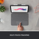 Logitech Combo Touch (gray, DE layout, scissor mechanism, for iPad 10th generation)