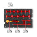 Einhell-KWB E-Case Electrical VDE Tool Case, 24 Pieces (Red/Yellow, with Tool Assortment for Electri