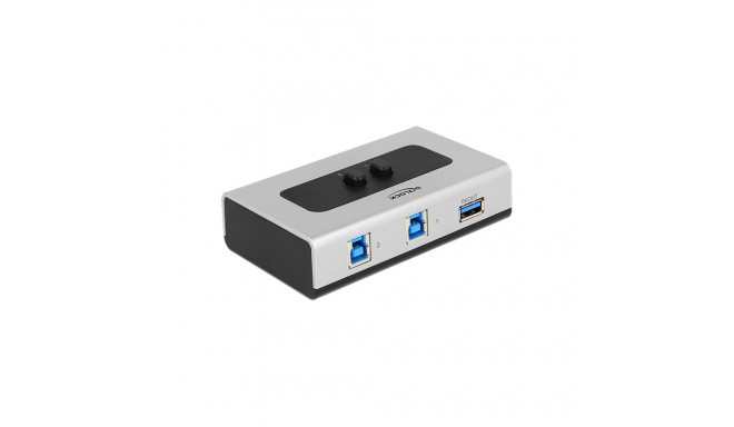 2 Port USB 3.0 Umschalter   (grau/schwarz, manuell, bidirektional)