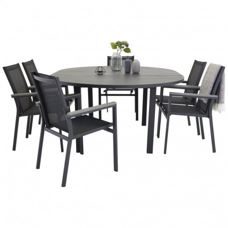 Aiamööbli komplekt MARBELLA&PARMA 2 tooli, must