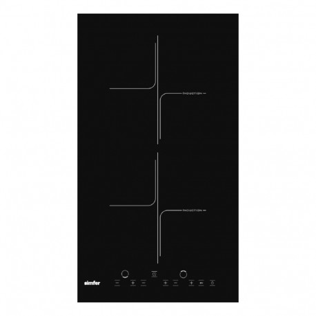 Hob | 3020 XEISP | Simfer Number of burners/cooking zones 2 | Induction | Touch control | Timer | Bl