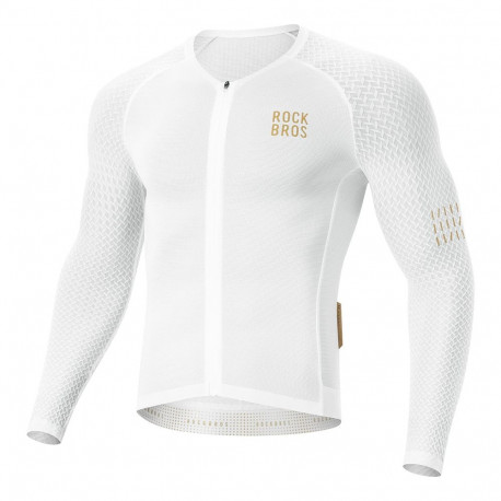 Rockbros YDCX008 Diamond Long Sleeve Cycling Jersey Size M - White