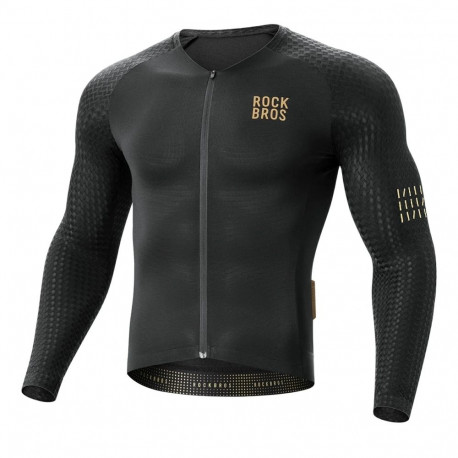 Rockbros YDCX008 Diamond Long Sleeve Cycling Jersey Size XXXL - Black