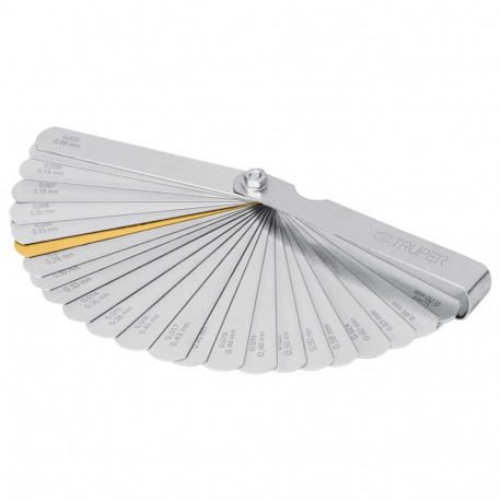 Feeler gauge, 32 blades, 0.04-0.88mm Truper®