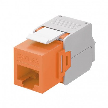Goobay Keystone Module RJ45 CAT 6A, UTP orange