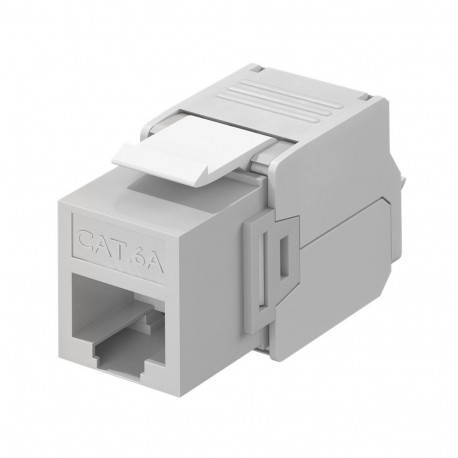 Goobay Keystone Module RJ45 CAT 6A, UTP light grey