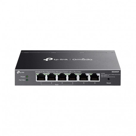 TP-Link Omada lüliti ES206GP 6-pordiline gigabit lihtsasti hallatav 4-pordine PoE+