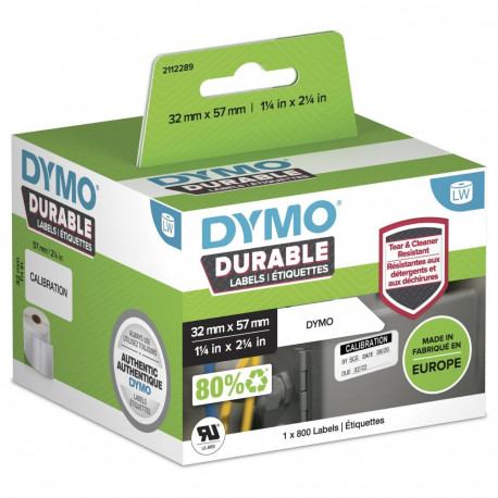 DYMO etiketid LabelWriter™ vastupidavad plastikust püsiliimiga 1x800, valge