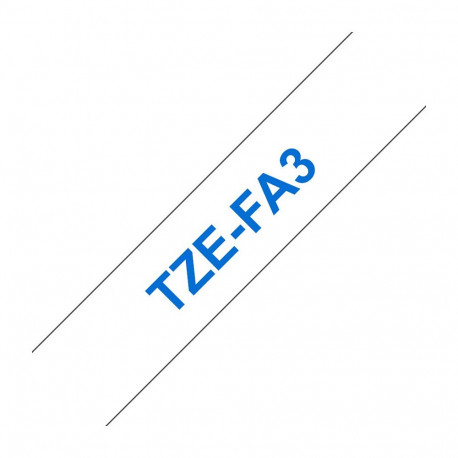 "Brother Schriftband TZe-FA3 12mm/3m Blau/Weiß"