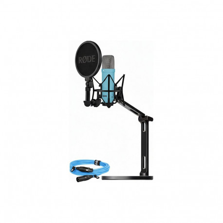 "RODE NT1 Signature+XLR-Kabel+Desktop Studio Arm hellblau Bundle"