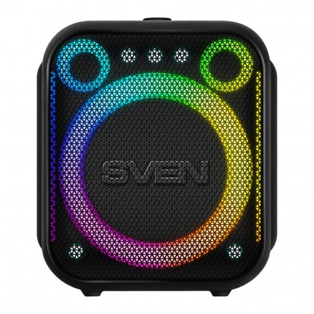SVEN PS-880, black, power output 110W (RMS), TWS, Bluetooth, FM, USB, microSD, LED-display, lithium 