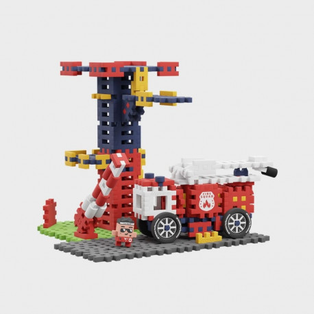 Constructor - Marioinex Mini Waffle Building Blocks Fire Station 280 pcs Multicolour