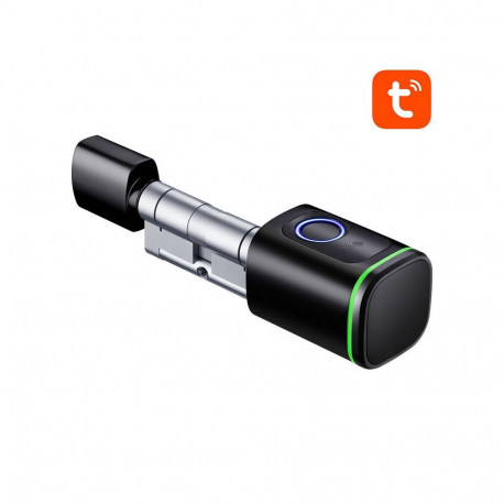 Digital Lock Cylinder - Avatto SDL-S1-B80 80mm, Fingerprint, IC Card, Tuya App, Black