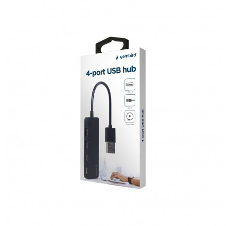 GEMBIRD 4-port USB HUB black