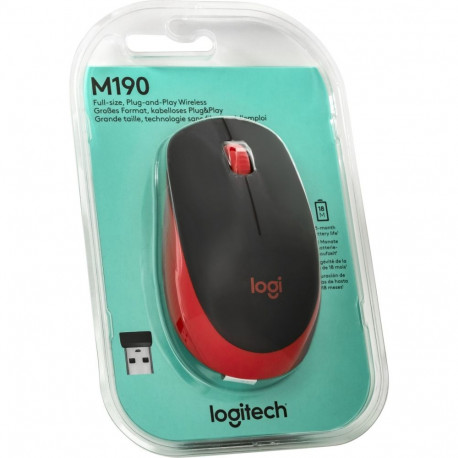 Logitech juhtmevaba hiir M190 910-005908 910005908, punane