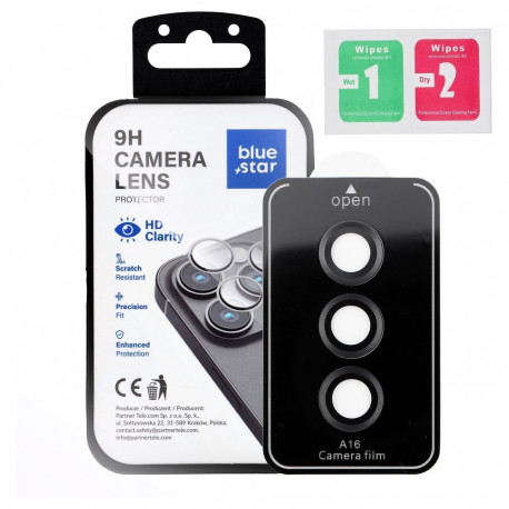 Camera Lens Protector BLUE STAR Easy Install for SAMSUNG A16 black