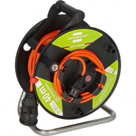 Garant G Bretec aia kaabli rull IP44 1-pesaline 38+2m, must/oranž