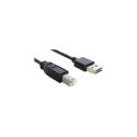 EASY-USB USB 2.0 kaabel USB-A pistik > USB-B pistik ümberpööratav 2m, must