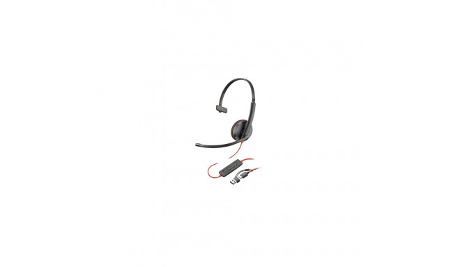 HP Poly Blackwire 3210 Monaural USB-C Headset +USB-C/A Adapter