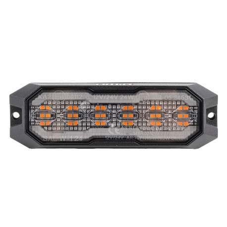 Amio LED-hoiatus-ääretuli tagurdustule funktsiooniga r65 r148 12V 24V 24W 04862, oranž