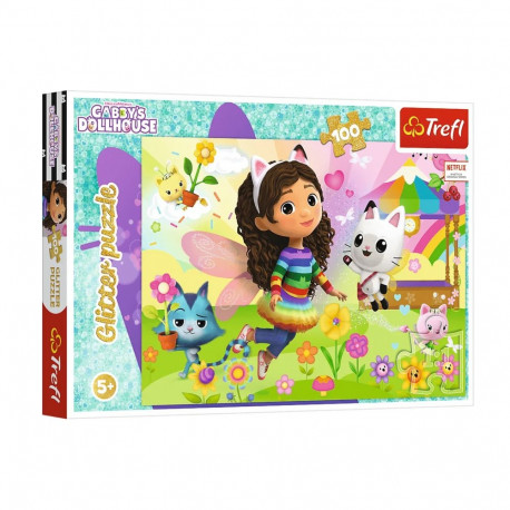 Puzzle - 100 - Brokatowa Gabi - Koci Domek Gabi - Trefl 14832