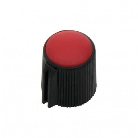 Potentsiomeetri nupp 8163 13mm 5tk, must, punane