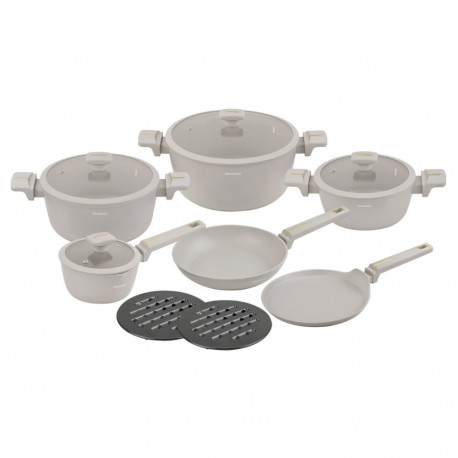 Klausberg potikomplekt KB-7967 12-osaline valualumiiniumist mittenakkuva kattega, beež