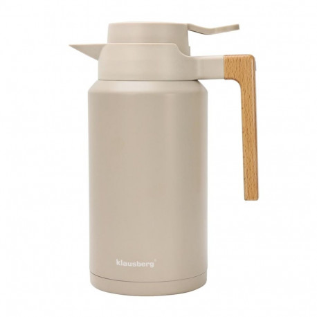 Klausberg termoskann KB-9014 2l teras 304 BPA-vaba, beež